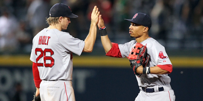 Brock Holt and Mookie Betts